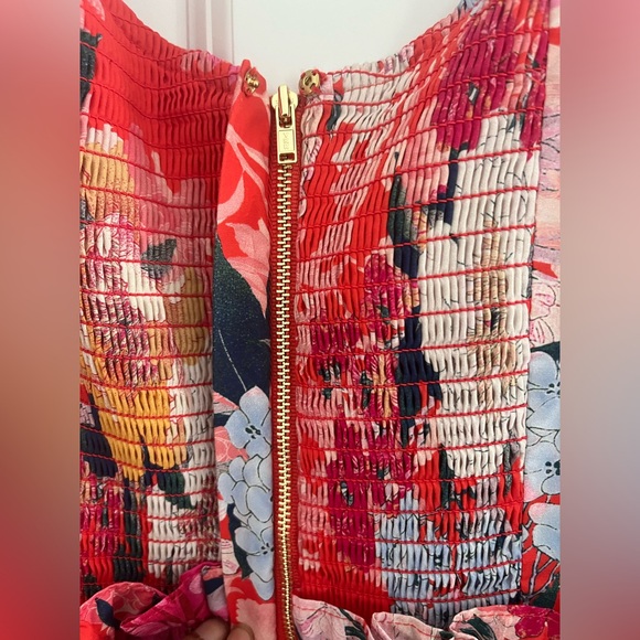 Cara Cara - Blue Hill Dress in Japanese Floral Red, 0 - Picture 6 of 13